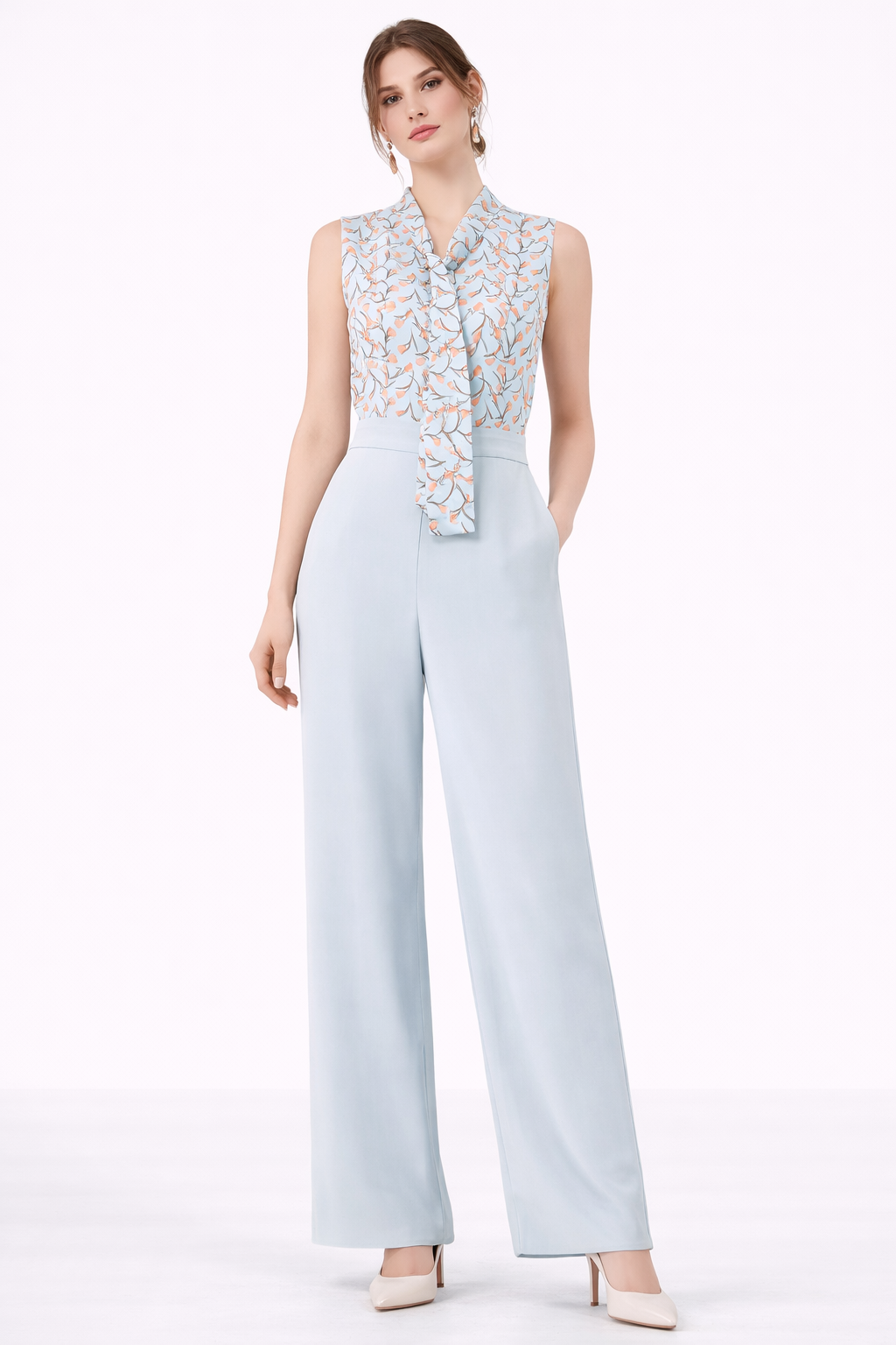 Aurelia Draped Floral Jumpsuit