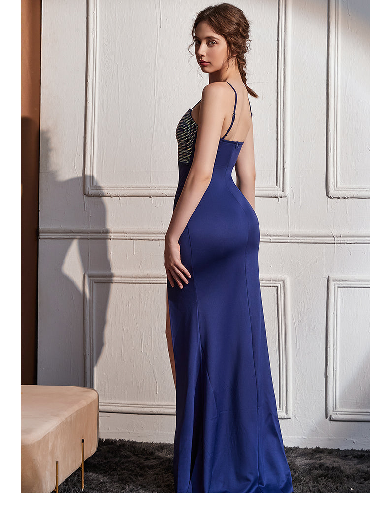 Midnight Allure Sequin Gown [Navy Blue]