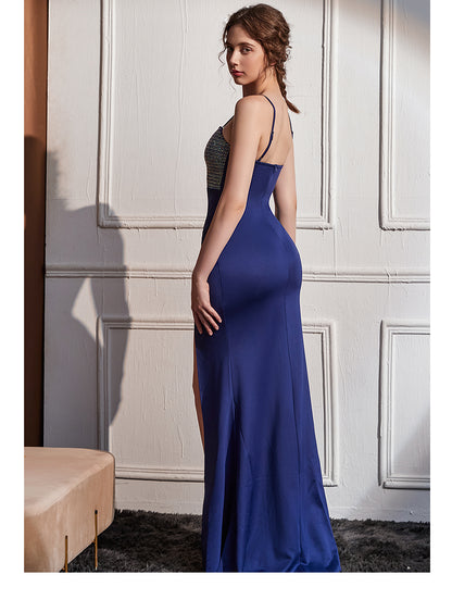 Midnight Allure Sequin Gown [Navy Blue]